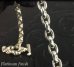 Photo3: Small Oval Chain Links & T-bar Necklace