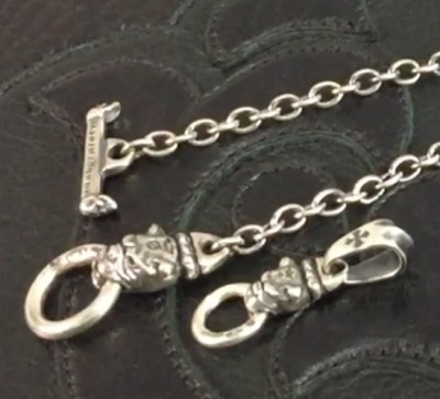 Photo2: 4.7Chain with 1/4Old Bulldog & T-bar Necklace