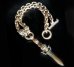 Photo8: Single Skull Dagger With 2 Single Skulls & Small Oval Chain Links Necklace