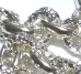 Photo6: Half Small Oval & Textured Small Oval Chain Links Necklace [Platinum Finish]