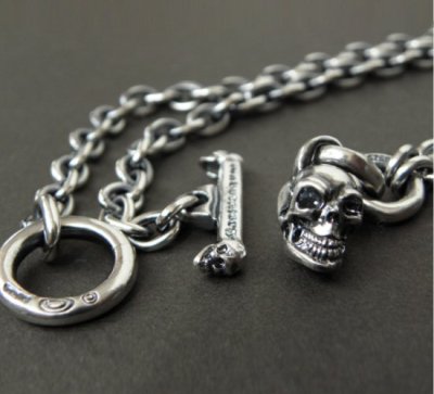 Photo3: Quarter Skull & 6Chain Necklace