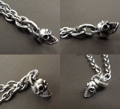 Photo5: Quarter Skull & 6Chain Necklace