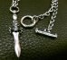 Photo10: Quarter Dagger With Skull 6Chain Necklace