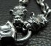 Photo6: Half Battle-Ax Cross With 2 Old Bulldogs & Half Small Oval Chain Necklace