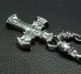 Photo5: Half Battle-Ax Cross With 2 Old Bulldogs & Half Small Oval Chain Necklace