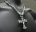 Photo17: Half Battle-Ax Cross With 2 Old Bulldogs & Half Small Oval Chain Necklace