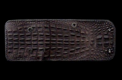 Photo1: Crocodile Head&HornBack Half Wallet