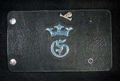 Photo1: Frog G&Crown Inlay Shark Long Wallet