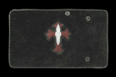 Photo1: Stingray(Star) Cross Inlay Hippo Long Wallet