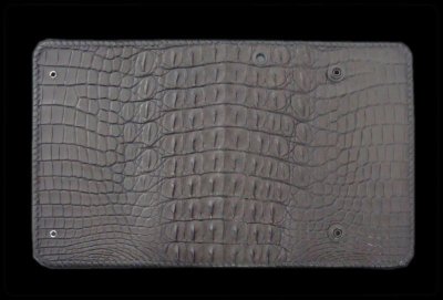 Photo1: Crocodile Horn Back Long Wallet