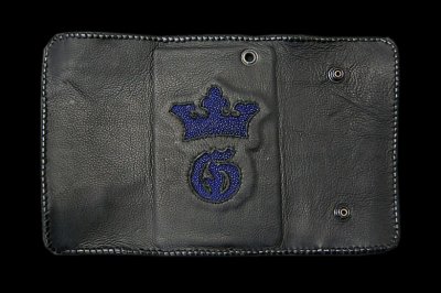 Photo1: Stingray Traditional G&Crown Inlay Buffalo Long Wallet