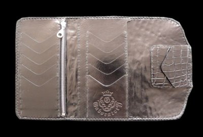 Photo2: Crocodile Head Long Wallet