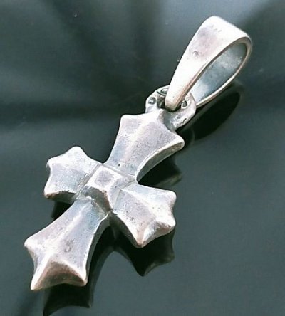 Photo1: Half Asymmetry Gothic Cross Pendant