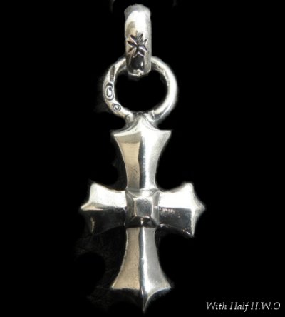 Photo1: Asymmetry Gothic Cross Pendant