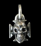 Skull Iron Cross Pendant