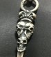 Photo2: Triple Skull With Crown Dagger Pendant (2)