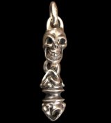 Single Skull With Roller Pendant