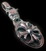 Bulldog & Cross Oval Pendant