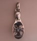 Photo4: Bulldog & Cross Oval On Skull Pendant (4)