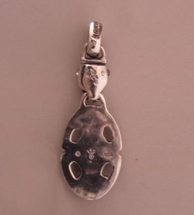 Photo3: Panther & Sculpted Oval Pendant