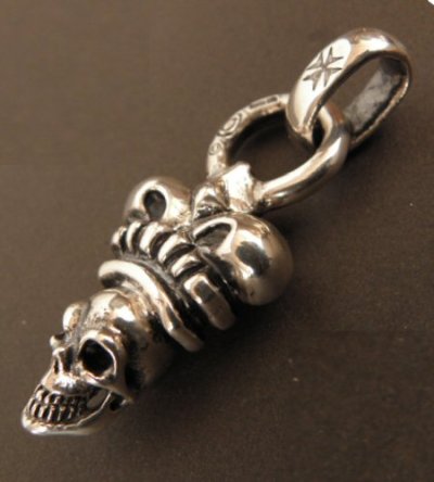 Photo3: Skull Large Crown With H.W.O Pendant