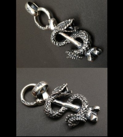 Photo5: Snake Bone With H.W.O Pendant