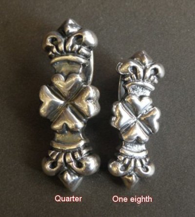 Photo2: One Eighth 4 Heart Crown Pendant [Hanging type]