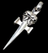 Double Skull Dagger Square Bottom & H.W.O Pendant