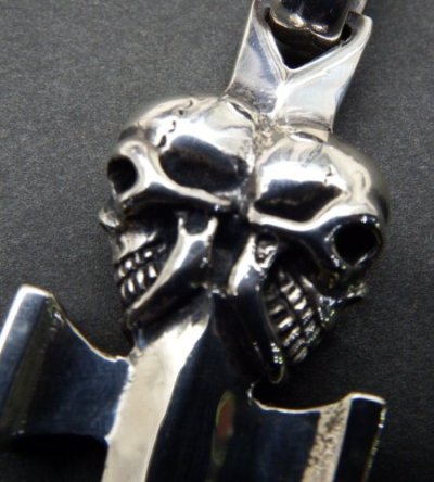 Photo5: Double Skull Dagger Square Bottom & H.W.O Pendant