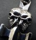 Photo5: Double Skull Dagger Square Bottom & H.W.O Pendant (5)