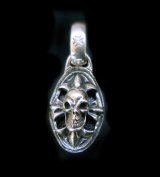 Quarter Cross Oval On Skull With H.W.O Pendant