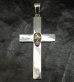 Photo3: 10k Skull On Plain Cross Pendant (Small) (3)