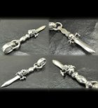 More Photo1: One third Skull On Dagger Pendant With H.W.O