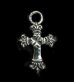 Photo1: One Eighth Long 4 Heart Crown Cross Pendant (1)