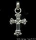 Photo1: One Eighth Long 4 Heart Crown Cross With H.W.O Pendant (1)