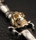 Photo20: Gold Skull On Dagger With H.W.O Pendant