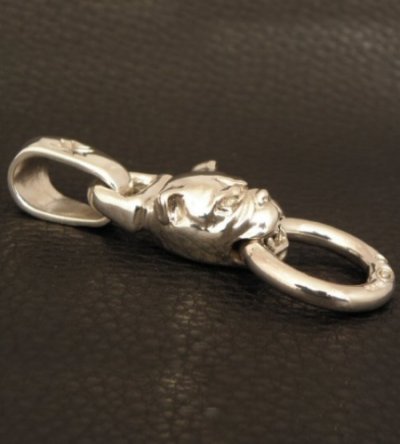 Photo2: Bulldog Pendant (Platinum Finish)