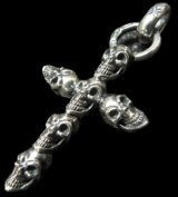 Quarter 6 Skulls Cross With H.W.O Pendant