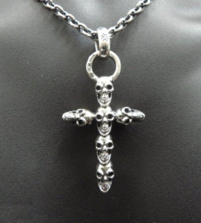 Photo2: Quarter 6 Skulls Cross With H.W.O Pendant