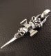 Photo8: Crown Single Skull Dagger Square Bottom With Chiseled Loop & H.W.O Pendant