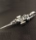 Photo9: Crown Single Skull Dagger Square Bottom With Chiseled Loop & H.W.O Pendant