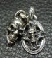 Photo6: Quarter Sculpted Oval On Skull With H.W.O Pendant