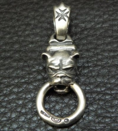 Photo2: Half Bulldog Boat Chain Neck Pendant