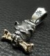 Photo4: Old Bulldog With Gold Bone Boat Chain Neck Pendant