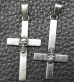 Photo15: Skull On Plain Petro Cross Pendant [1/16]