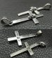 Photo13: Skull On Plain Petro Cross Pendant [1/16]