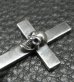 Photo6: Skull On Plain Petro Cross Pendant [1/16]