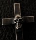 Photo5: Skull On Plain Petro Cross Pendant [1/16]