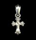 Photo1: 1/64  Long 4 Heart Crown Cross With H.W.O Pendant (1)