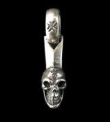 Single Skull Zipper Pull Pendant